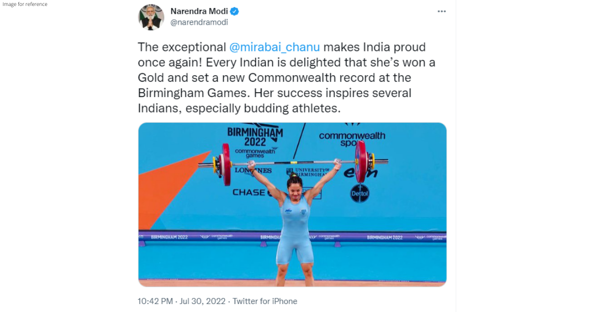 CWG 2022: President Murmu, PM Modi laud weightlifter Mirabai Chanu after gold medal victory